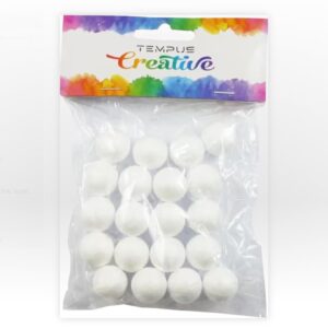 Polystyrenové koule 2cm/20ks Vytvořte si originální dekorace s našimi hladkými polystyrenovými kuličkami! Jsou ideální jako lehký