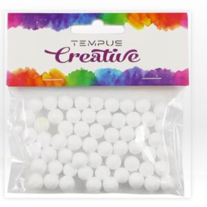 Polystyrenové koule 1cm/50ks Vytvořte si originální dekorace s našimi hladkými polystyrenovými kuličkami! Jsou ideální jako lehký