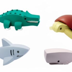 Magnetická skládací 3D zvířátka sada 4ks Moře Inovativní magnetické zvířátka HalfToys Oceánská zvířata nabízejí dětem zábavné i poučné chvíle. Čtyři realistická oceánská zvířata (žralok
