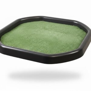 Vložka do tufových táců Tuff Tray MINI tráva Chcete oživit dětské světy a dodat jim nový rozměr? Tato vložka s umělou trávou je navržena speciálně pro osmihranné Mini tuffové tácy . Vytváří realistické a texturované pozadí