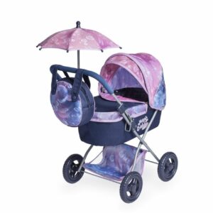 Kočárek pro panenky skládací Magic Bubble se slunečníkem a taškou - 60 cm Skládací kočárek pro panenky se slunečníkem a taškou Magic Bubble 2024 – 60 cm je součástí nové kolekce Magic Bubble