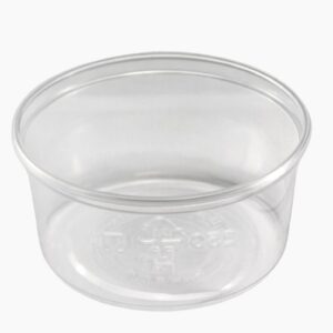 Miska plastová transparentní kulatá 150ml/100ks Kulatou plastovou misku s objemem 150 ml můžeme využít jako přepravní