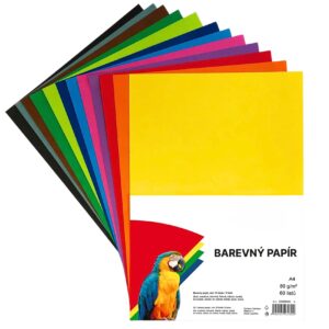 Papír barevný Color A4/80gr 60listů-12barev mix Barevný papír A4 v pestrém mixu 12 zářivých barev přináší vaší kreativní práci nekonečné možnosti. Tento kvalitní papír s gramáží 80g/m2 je ideální pro tvoření