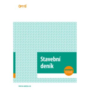 Stavební deník OPT A4 1268 NCR - propisující Stavební deník Optys slouží k dennímu vedení záznamů o všech důležitých skutečnostech od odevzdání staveniště