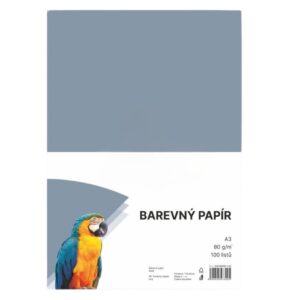 Papír barevný Color A3/80 šedý 100ks Šedý barevný papír A3 s gramáží 80g/m2 pro profesionální prezentace