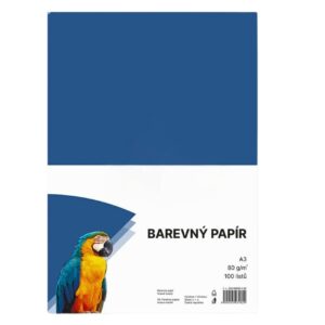 Papír barevný Color A3/80 tmavě modrý 100ks Tmavě modrý barevný papír A3 s gramáží 80g/m2 pro tvorbu plakátů
