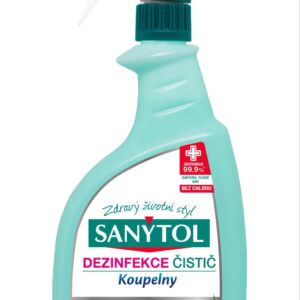 Sanytol Professional dezinfekce na koupelny 750ml Dezinfekce ve spreji na koupelny SANYTOL Professional účinně odstraňuje mýdla a vodního kamene v koupelně. 