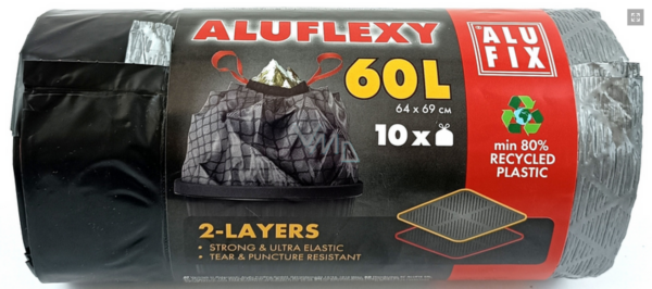 Sáček do koše 60l/64x69/10ks ALUFIX FLEXY 2-vrstvé Sáček do koše 60l/64x69/10ks ALUFIX FLEXY 2-vrstvé