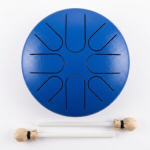 Muzikoterapie - Bubínek štěstí tmavě modrý 20 cm Objevte kouzlo hudby bez potřeby hudebního vzdělání! Bubínek štěstí je unikátní melodický bicí nástroj s 8 precizně laděnými tóny