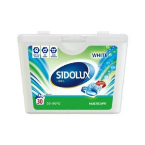 Sidolux Multicaps na praní bílého prádla 30ks Vraťte svému bílému prádlu jeho původní jas. Sidolux Multicaps White jsou revoluční prací kapsle využívající pokročilý Hybrid Technology System
