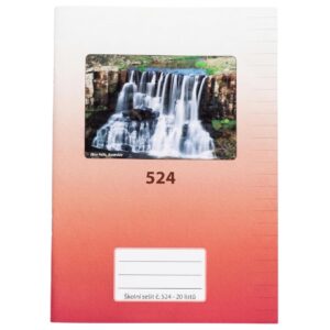 Sešit školní 524 bezdřevý linka Školní sešit A5 5124 linkovaný z bezdřevého papíru. Papír 70g/m2