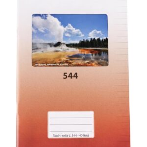 Sešit školní 544 bezdřevý linka Školní sešit A5 544 linkovaný z bezdřevého papíru. Papír 70g/m2