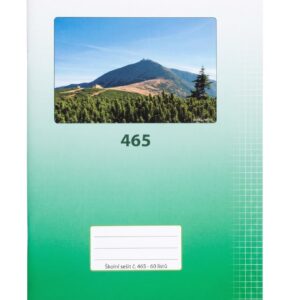 Sešit školní 465 bezdřevý čtvereček Školní sešit A4 465 čtverečkovaný z bezdřevého papíru. Papír 70g/m2
