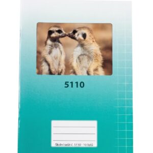 Sešit školní 5110 bezdřevý čtvereček Školní sešit A5 5110 čtverečkovaný z bezdřevého papíru. Papír 70g/m2