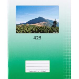 Sešit školní 425 bezdřevý čtvereček Školní sešit A4 425 čtverečkovaný z bezdřevého papíru. Papír 70g/m2