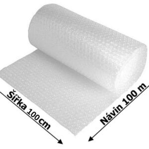 Folie bublinková 100cm/100m Bublinková fólie v roli o rozměrech 100 cm × 100 m je spolehlivý a univerzální obalový materiál
