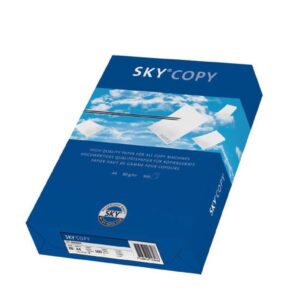 SKY COPY A4/80gr xerografický papír/500listů Cerografický papír SKY COPY formátu A4 v gramáži 80g je určen pro každodenní černobílý tisk a kopírování. Představuje ekonomickou a spolehlivou volbu pro velkoobjemové zpracování dokumentů v kancelářském i domácím prostředí.