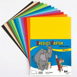 Kreslicí karton A4/180gr sada 12barev po 50listech Hledáte kvalitní základ pro své kreativní nápady? Naše sada barevných kreslicích kartonů ve formátu A4 je ideální volbou pro každého