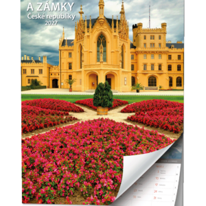 Kalendář nástěnný A3 Hrady a zámky České republiky BNS1 České měsíční jmenné kalendárium