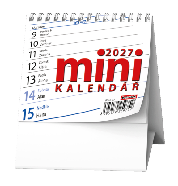 Kalendář stolní pracovní Mini BSA3 Kalendář stolní pracovní Mini BSA3 České týdenní jmenné kalendárium