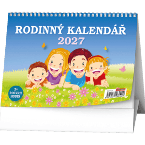 Kalendář stolní žánrový týdenní Rodinný BSI1 České týdenní  jmenné kalendárium 