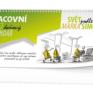 Kalendář stolní pracovní daňový Svět podle Marka Simona BSM5 České týdenní jmenné kalendárium + mezinárodní svátky CZ