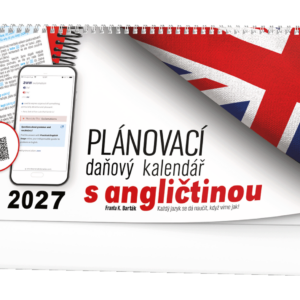 Kalendář stolní pracovní plánovací daňový s angličtinou BSN5 České týdenní jmenné kalendárium S ANGLIČTINOU + mezinárodní svátky CZ