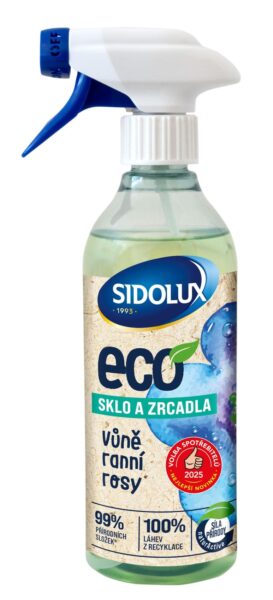 Sidolux Eco čistič na skla a zrcadla 500ml Sidolux Eco čistič na skla a zrcadla 500ml Čistič SIDOLUX Eco skla a zrcadla pro čisté a lesklé povrchy
