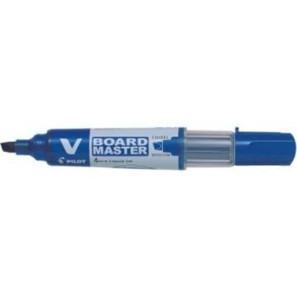 Značkovač PILOT V-Board Master BeGreen modrý seřízlý Značkovač PILOT V-Board Master BeGreen modrý seřízlý Popisovač na bílé tabule Pilot V-Board Master v modré barvě díky tekutému inkoustu poskytuje sytou a nepřerušovanou stopu