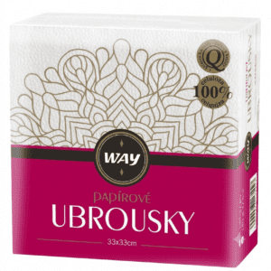 Ubrousky papírové 33x33 bílé 140g Jemné jednovrstvé papírové ubrousky vyrobené ze 100% celulózy. Vhodné do domácností i restaurací. Dobře sají a jsou velmi příjemné na dotek. Praktické balení po 100 kusech zajišťuje dostatečnou zásobu pro každodenní použití.