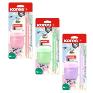 Sada Kores PASTEL SET mix barev – ořezávátko