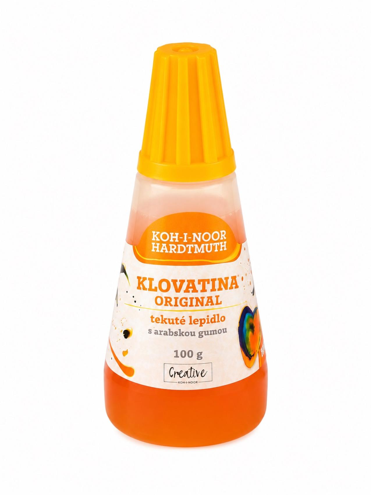 Lepidlo Klovatina originál 100g Koh-i-noor Lepidlo Klovatina originál 100g Koh-i-noor Tekuté víceúčelové lepidlo vhodné na lepení a modelování papíru pro použití doma