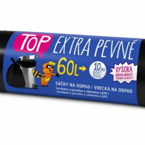 Sáček do koše 60l/10ks LDPE extra pevné LDPE extra pevné sáčky do koše jsou ideálním pomocníkem pro každodenní použití v domácnostech