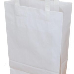 Taška papírová 260x140x320mm bílá Taška papírová bílá kraft je skvělá alternativa plastových tašek. Se širokými plochými uchy pro pohodlné nošení. Vhodné pro zabalení dárků i pro každodenní využití. Gramáž papíru 70g zajišťuje dostatečnou pevnost a odolnost. Ekologické řešení z kraft papíru je šetrné k životnímu prostředí.Rozměr: 260 x 140 x 320 mm (šířka x hloubka x výška) Materiál: Kraft papír Gramáž: 70g Typ uch: Ploché široké ucha Počet kusů v balení: 50 ks