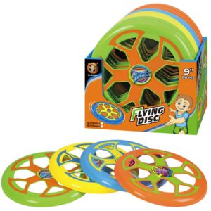 Létající talíř 23cm Klasický plastový létající talíř (frisbee) o průměru 23 cm je ideální hračkou pro aktivní zábavu pod širým nebem. Je lehký