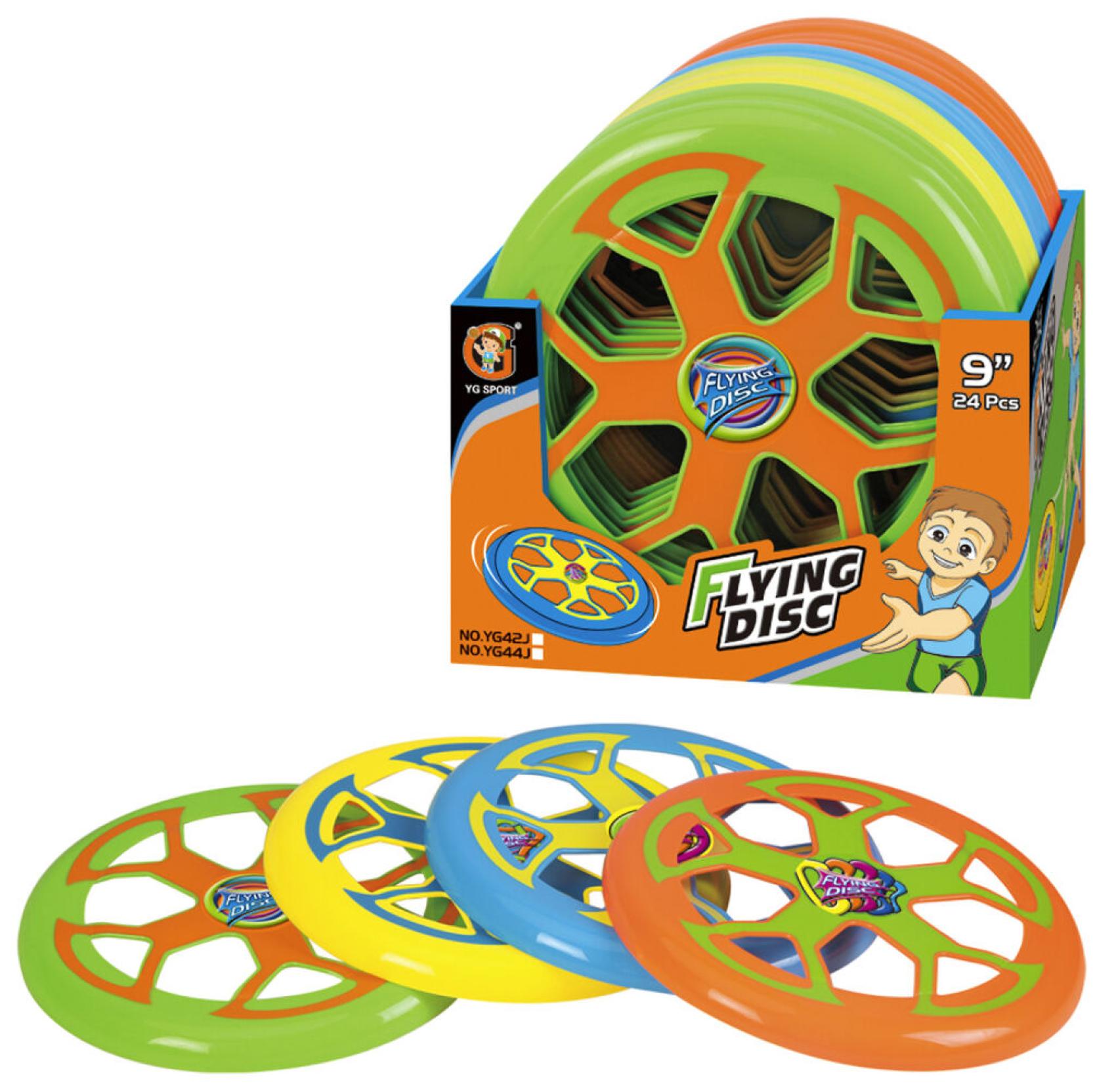 Létající talíř 23cm Létající talíř 23cm Klasický plastový létající talíř (frisbee) o průměru 23 cm je ideální hračkou pro aktivní zábavu pod širým nebem. Je lehký