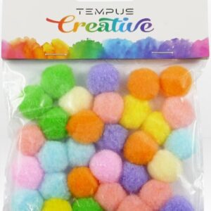 Pompony - plyšové mix barev pastelové 20mm/30ks Pompony se používají při výrobě různých hraček