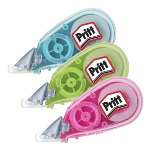 Korekční strojek Pritt Micro Rolly 5mm x 6m Recyklovaný jednorázový roller v praktické mini velikosti. Dva způsoby použití tzv. push a pull aplikace. Pro dosažení optimálních výsledků aplikujte pásku pod úhlem 45°.Parametry:-návin pásky: 16 m