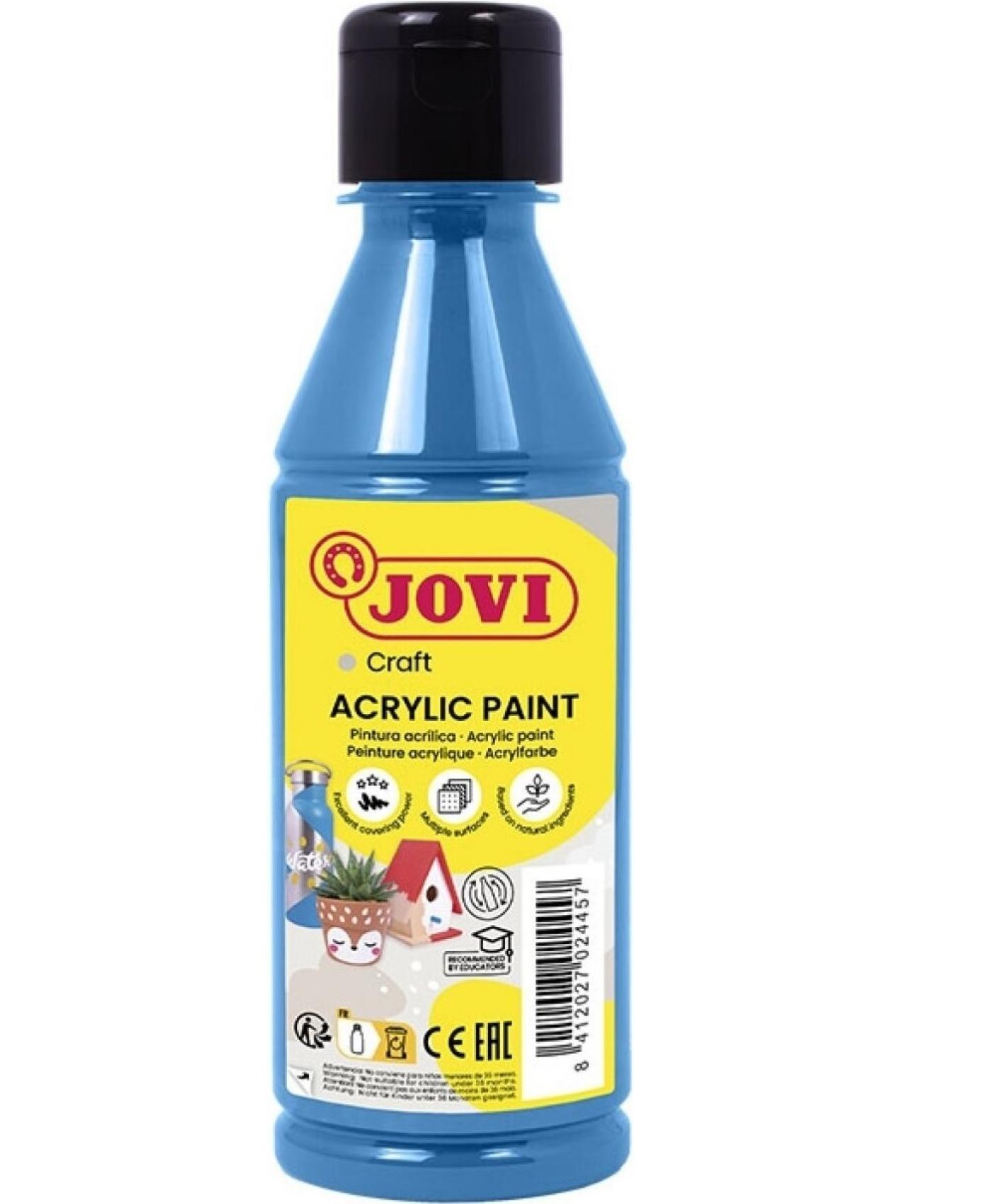 Barvy akrylové JOVI 250ml sv. modrá - 68021 Barvy akrylové JOVI 250ml sv. modrá - 68021 Akrylová barva na vodní bázi