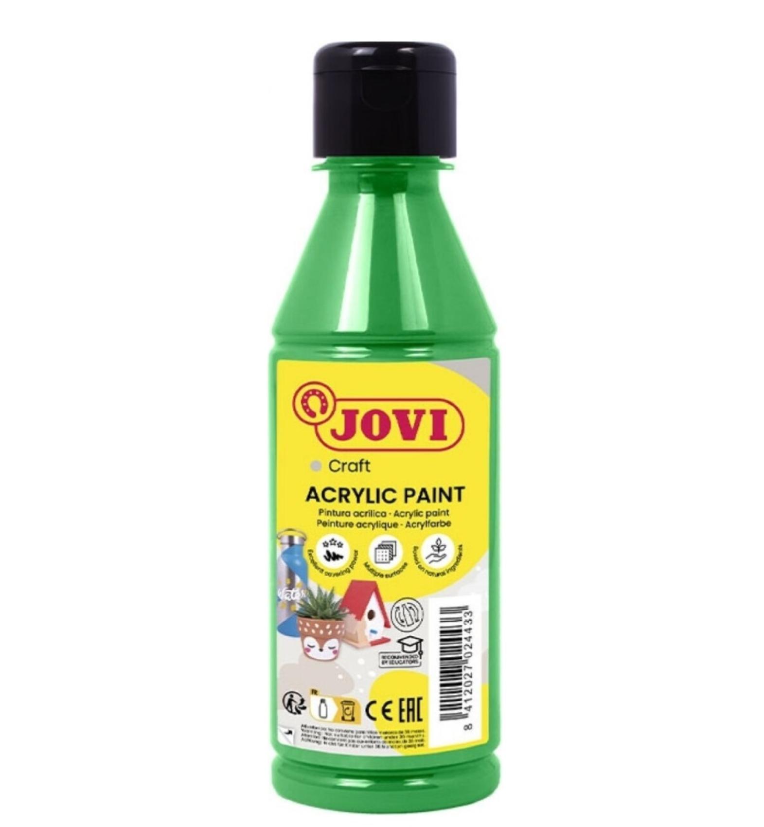 Barvy akrylové JOVI 250ml sv. zelená - 68017 Barvy akrylové JOVI 250ml sv. zelená - 68017 Akrylová barva na vodní bázi