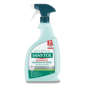Sanytol Professional dezinfekce univerzální rozprašovač 750ml Univerzální dezinfekce v rozprašovači SANYTOL má díky svému trojímu účinku - antibakteriálnímu