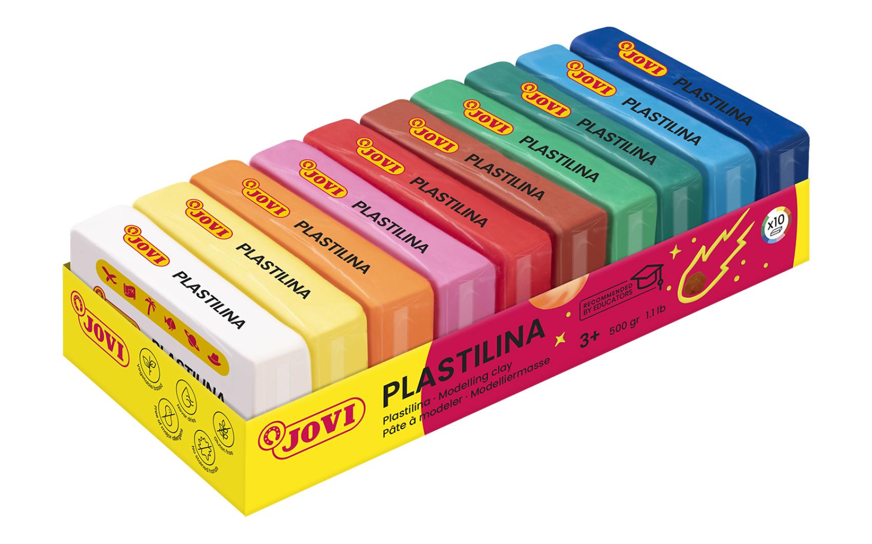 Modelína JOVI 10x50g/10 barev - 70/10S Modelína JOVI 10x50g/10 barev - 70/10S Modelína JOVI na rostlinné bázi v zábavných barvách. Je velmi dobře tvarovatelná