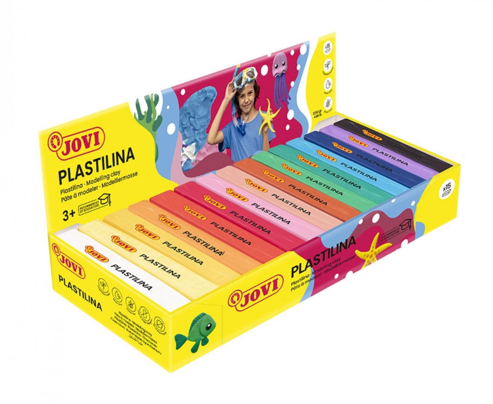 Modelína JOVI 15x150g/15 barev - 71S Modelína JOVI 15x150g/15 barev - 71S Modelína JOVI na rostlinné bázi v zábavných barvách. Je velmi dobře tvarovatelná