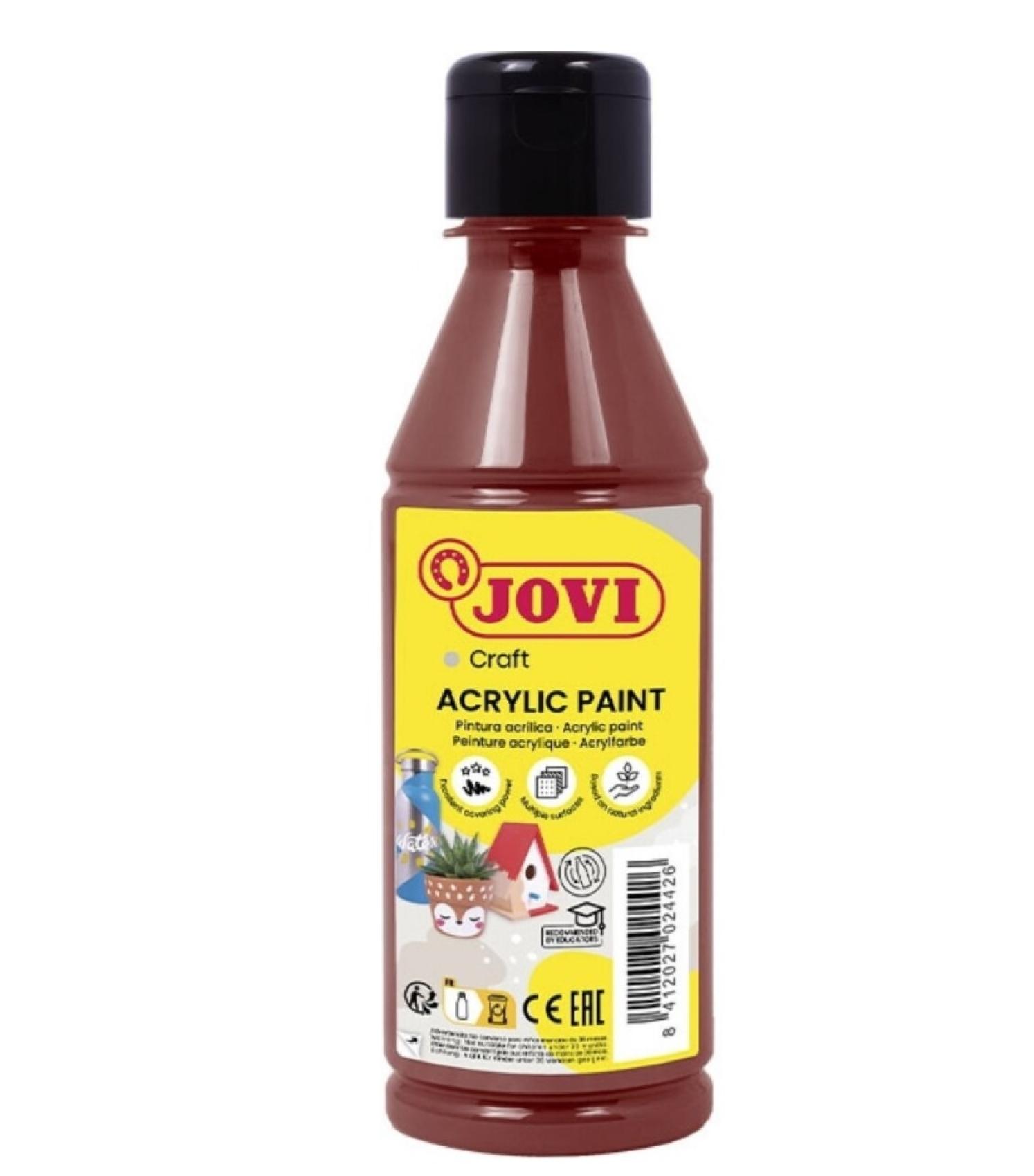 Barvy akrylové JOVI 250ml hnědá - 68012 Barvy akrylové JOVI 250ml hnědá - 68012 Akrylová barva na vodní bázi