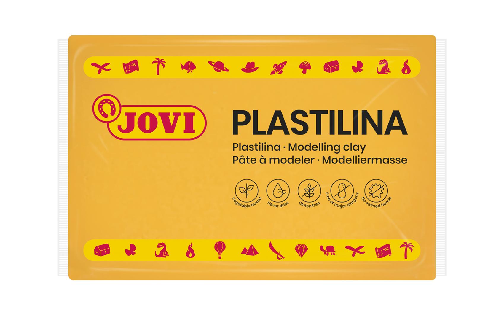 Modelína JOVI 350g žlutá tmavá - 7203k Modelína JOVI 350g žlutá tmavá - 7203k Modelína JOVI na rostlinné bázi v zábavných barvách. Je velmi dobře tvarovatelná