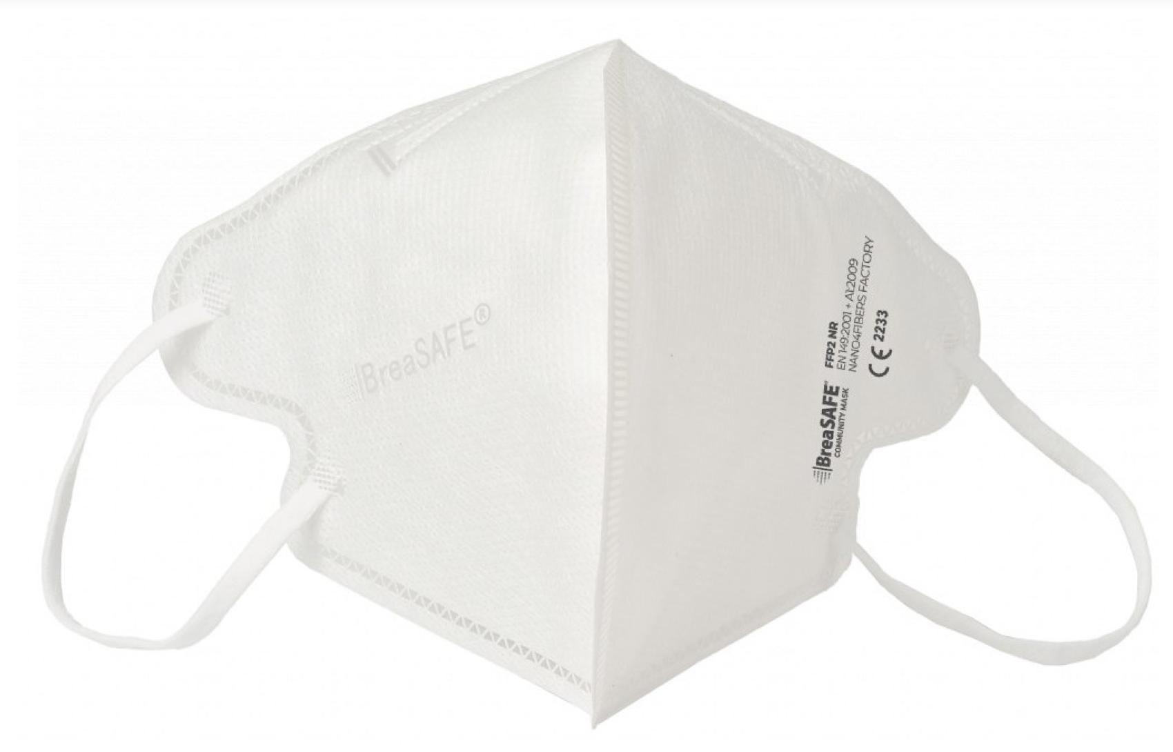 Respirátor FFP2 Premium NANO - česká výroba BreaSAFE bílý Respirátor FFP2 Premium NANO - česká výroba BreaSAFE bílý