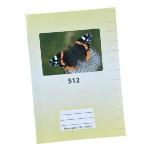 Sešit školní 512 bezdřevý linka Školní sešit A5 512 linkovaný z bezdřevého papíru. Papír 70g/m2