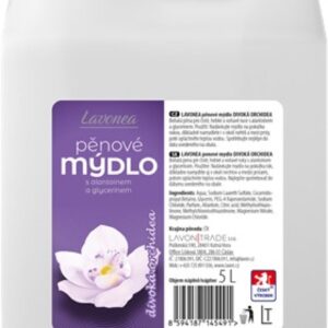 Mýdlo pěnové LAVONEA 5l bílé divoká orchidea LAVONEA pěnové mýdlo je prémiová kvalita mýdla s neutrálním pH pro hebké
