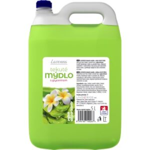 Mýdlo tekuté LAVONEA 5l zelené aloe vera LAVONEA tekuté mýdlo aloe vera je kvalitní mýdlo s neutrálním pH a glycerinem pro hebké