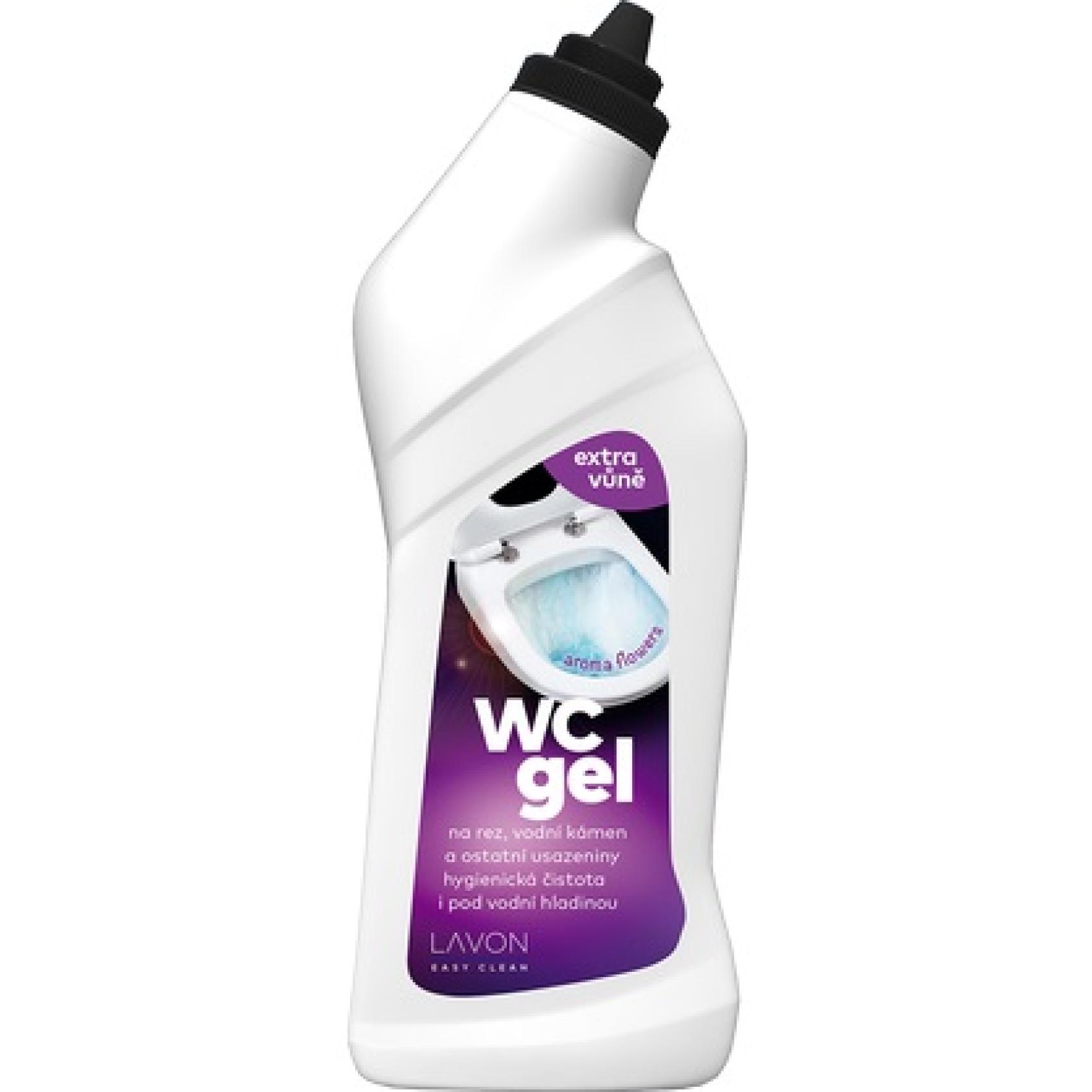 LAVON WC gel 750ml vůně květin LAVON WC gel 750ml vůně květin LAVON WC gel s květinovou vůní s obsahem kyseliny a svěží parfemací účinně a snadno odstraní rez